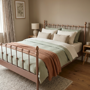 Metalen bed Francesca Bruin Koper